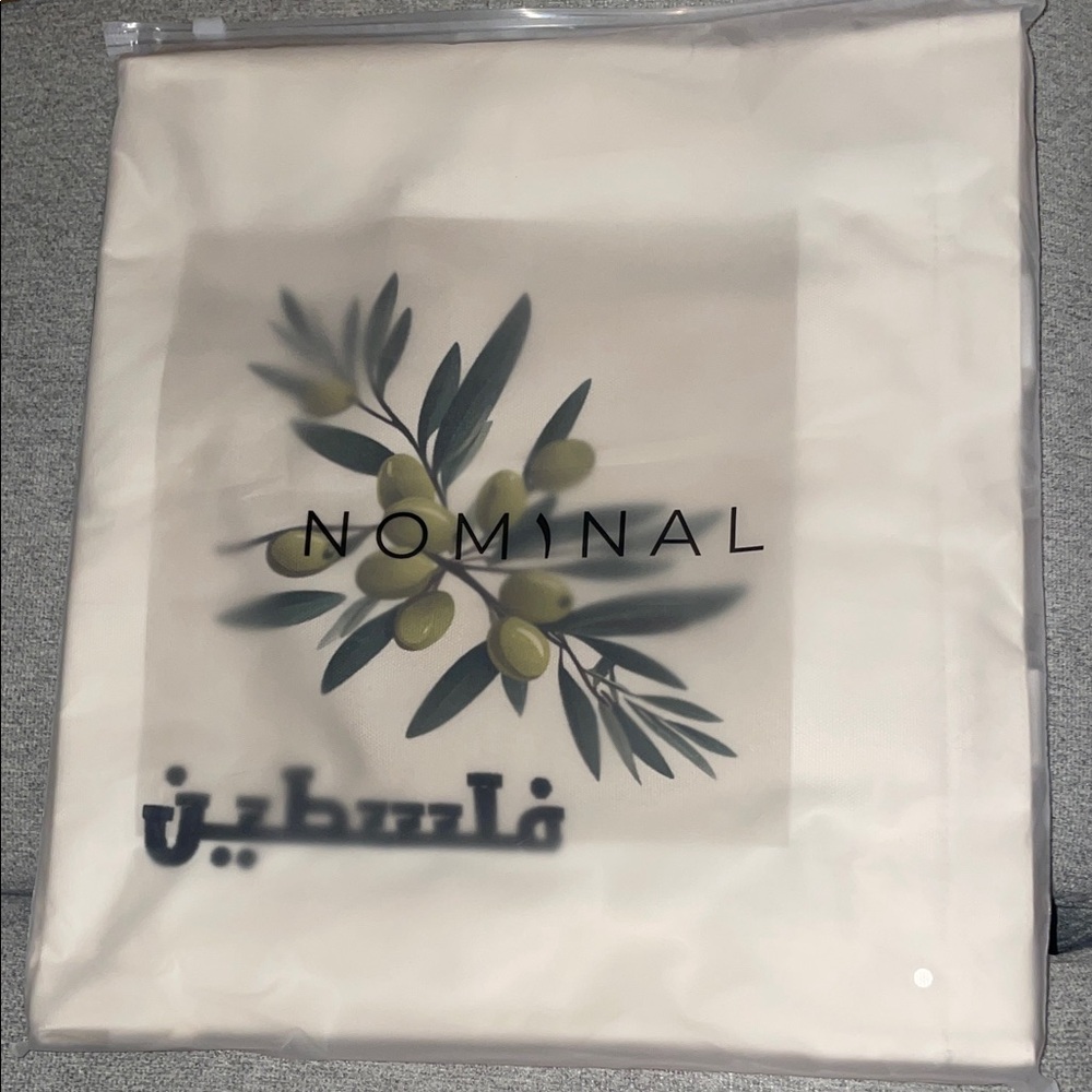 Nominal Olive Branch Tapestry - Cream & Green Canva tote bag purse